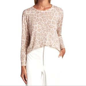 EUC Splendid Flynn Cashmere Blend Leopard Print Sweater Sz. XS